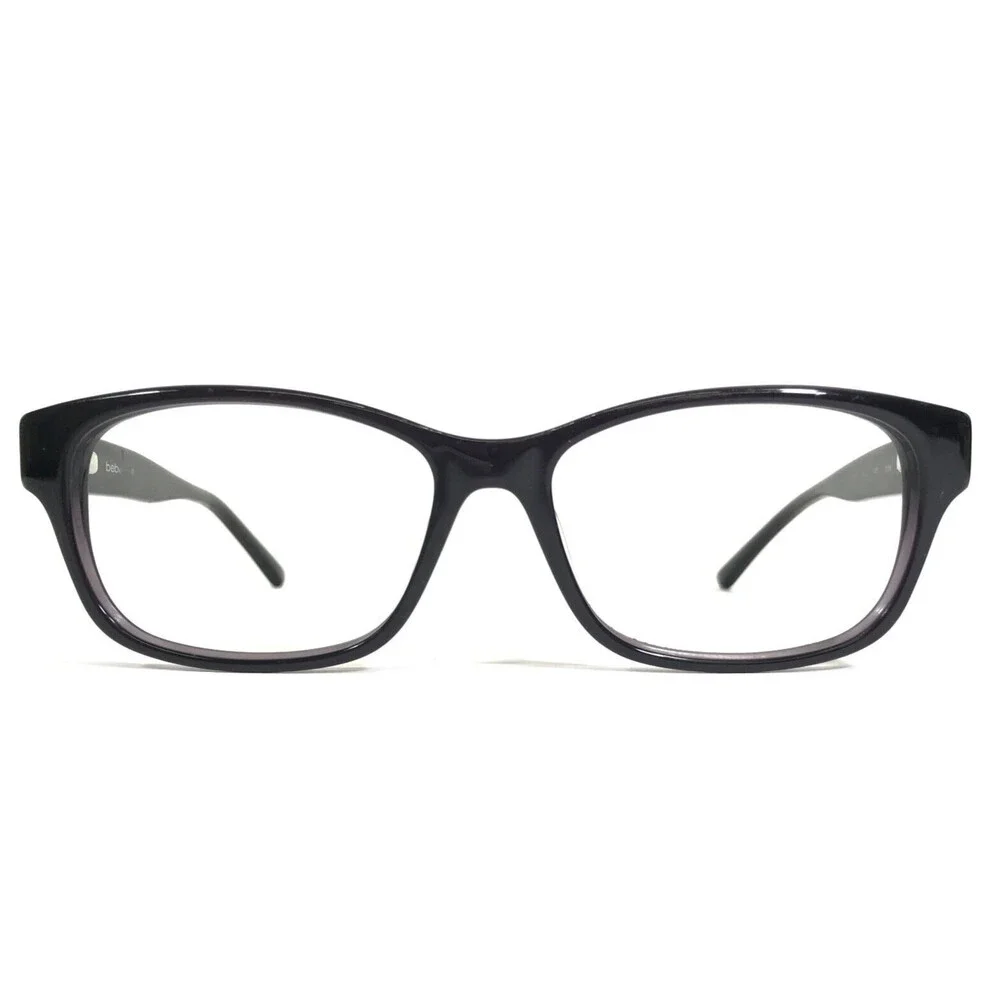 Bebe Eyeglasses Frames BB5112 001 JET Black Purple Square Full Rim 50-15-135
